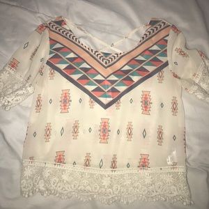 Crop top with open back design